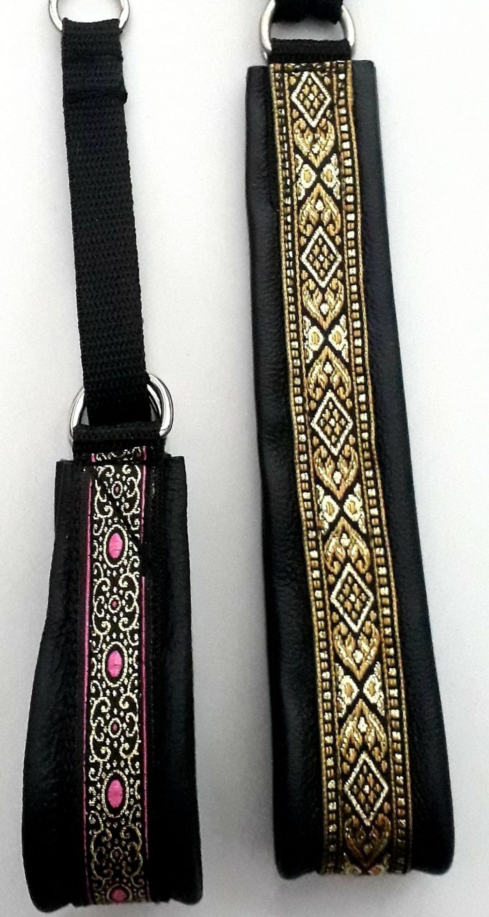 ½-kuristava nahkapanta (pinkki/kulta)